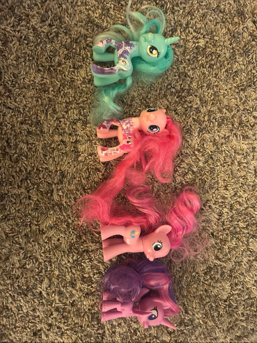 My Little Pony Pink, Hot Pink, Purple & Teal Figure Lot